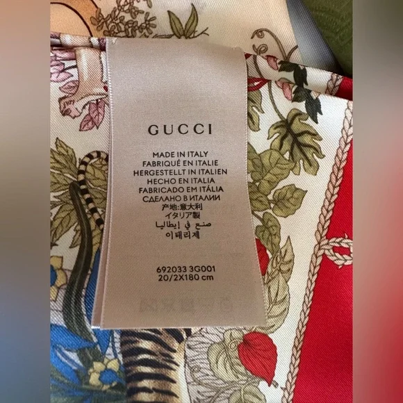 GUCCI 100 Year Limited Edition Silk Scarf Full inclusion Collector’s Piece - Picture 4 of 14